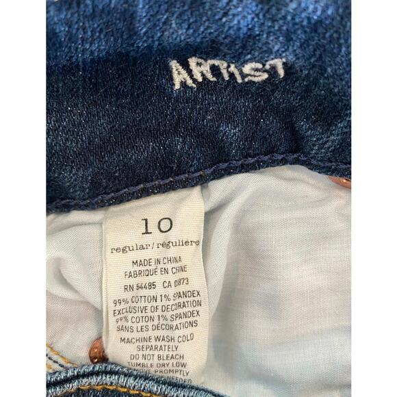 America Eagle Artist Cropped Jeans Size 10 - Picture 3 of 4